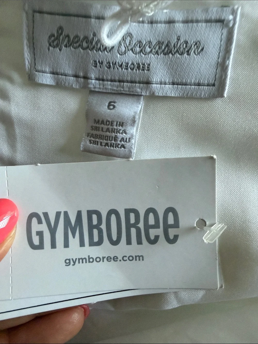 NWT Gymboree Girl White Floral Lace Formal Dress Jeweled Belt, Size 6